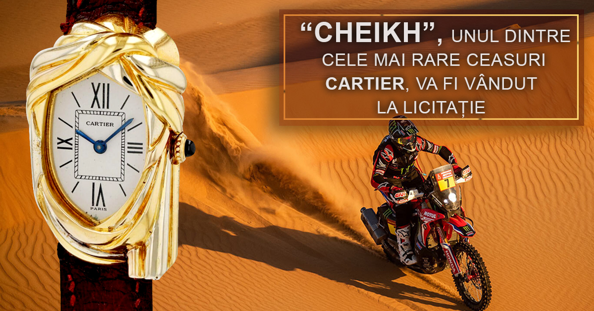 Cheikh, unul dintre cele mai rare ceasuri de lux Cartier,  va fi vândut la licitație